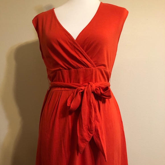 Ann Taylor LOFT Tie Waist Faux Wrap Dress - Picture 3 of 8